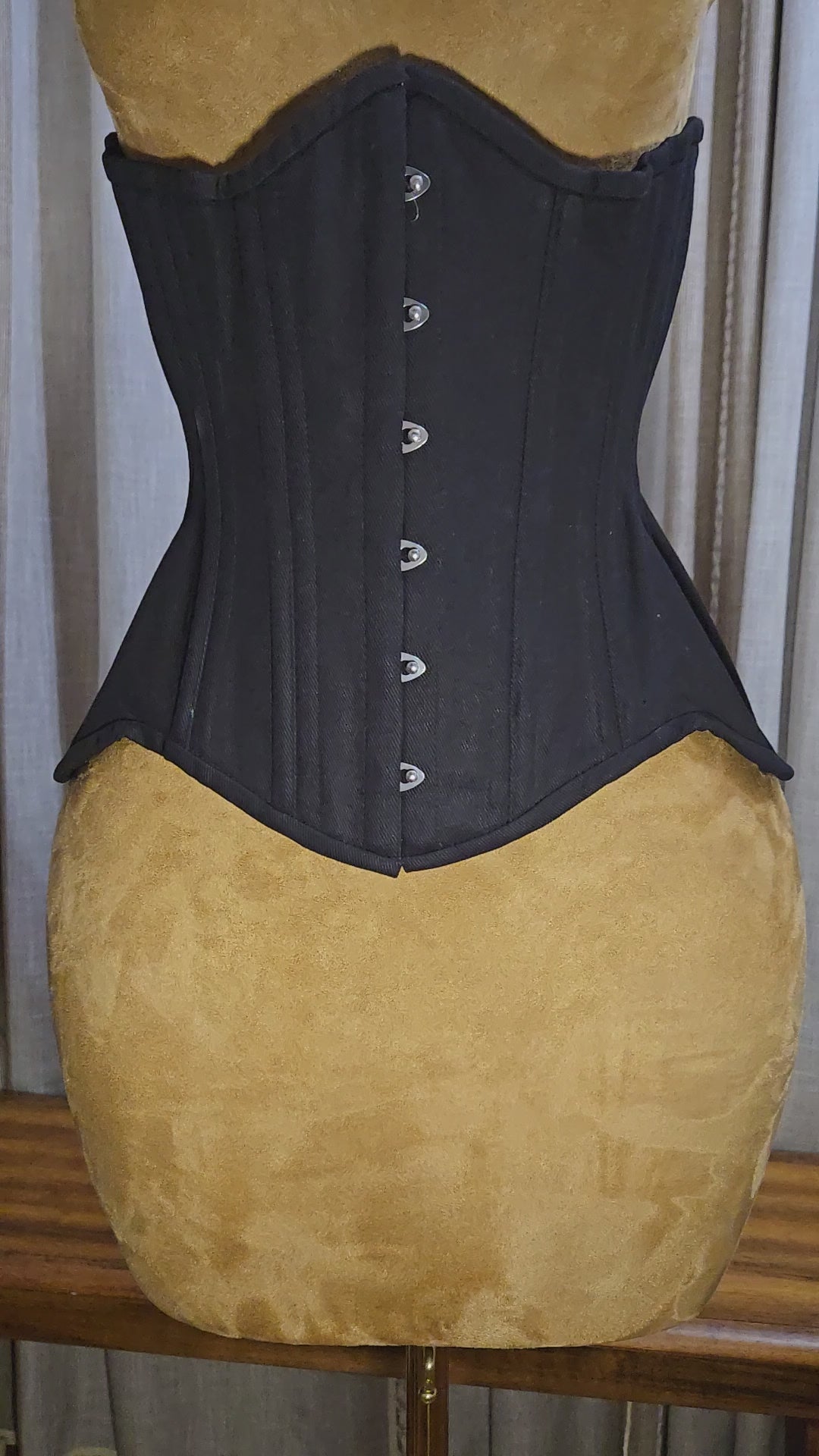 22” Waist Goal | 13” Length | Black Cotton Corset|Signature Shape CC-809 👑