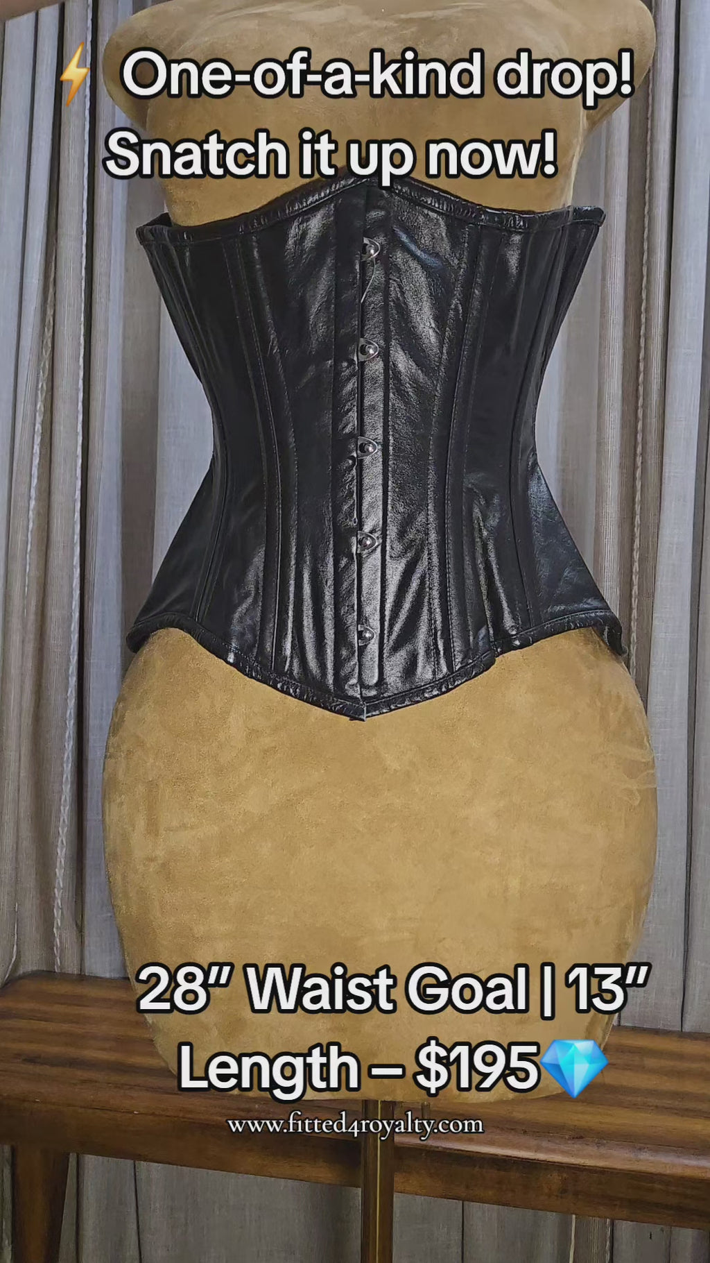 Black Leather| 28 Inch Waist Goal |13-inch length| Signature Shape CC-700