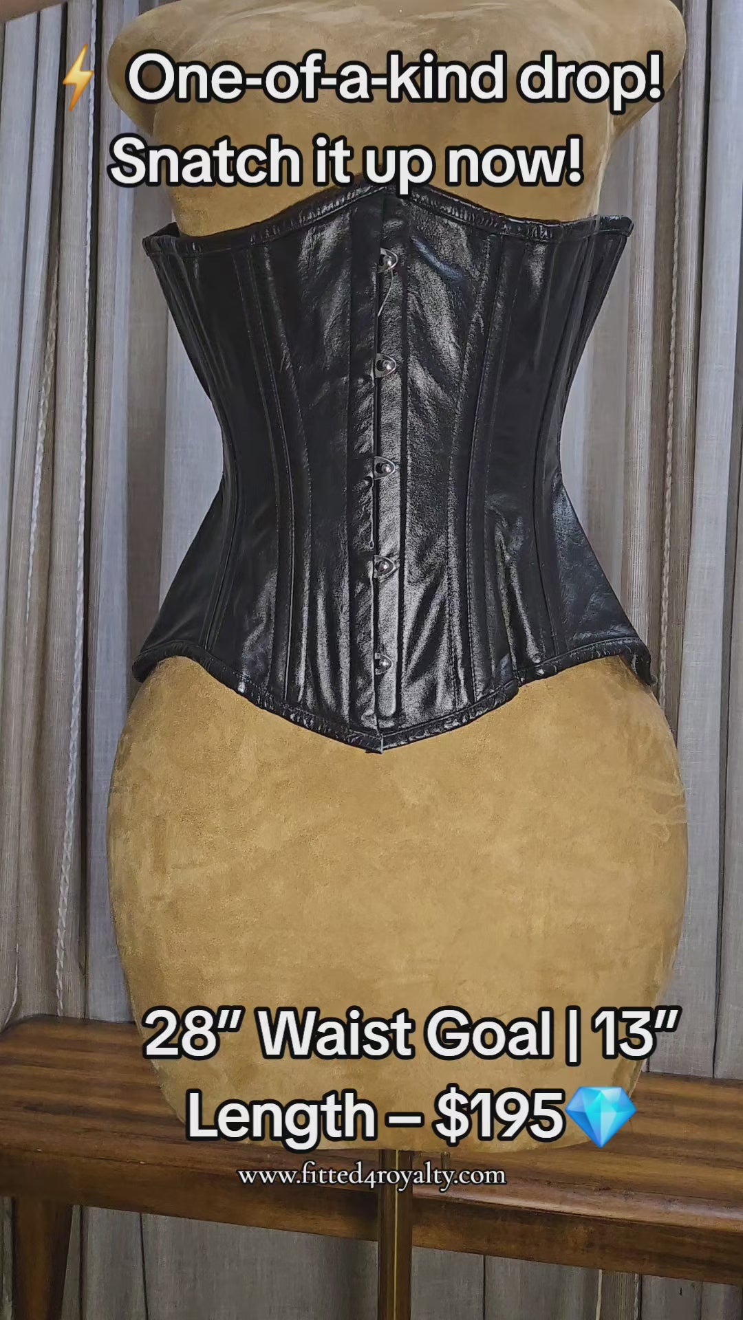 Black Leather| 28 Inch Waist Goal |13-inch length| Signature Shape CC-700