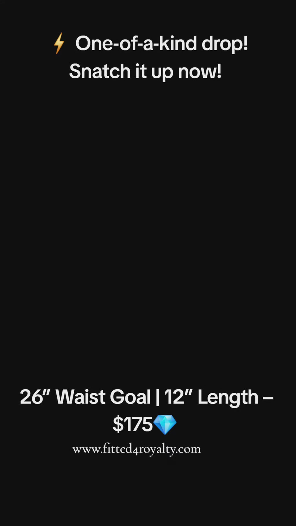 26-inch waist goal | 12-inch length | Black Cotton | Signature Shape CC-604