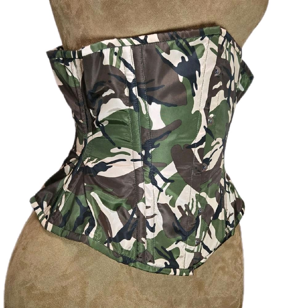 Green Camo Corset — 26 Waist Goal, 13" Length