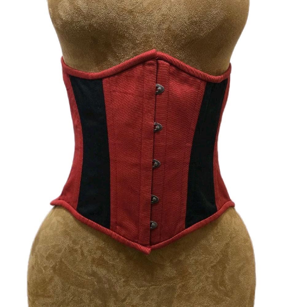 Maroon & Black Corset – 28" Waist Goal | 11" Length
