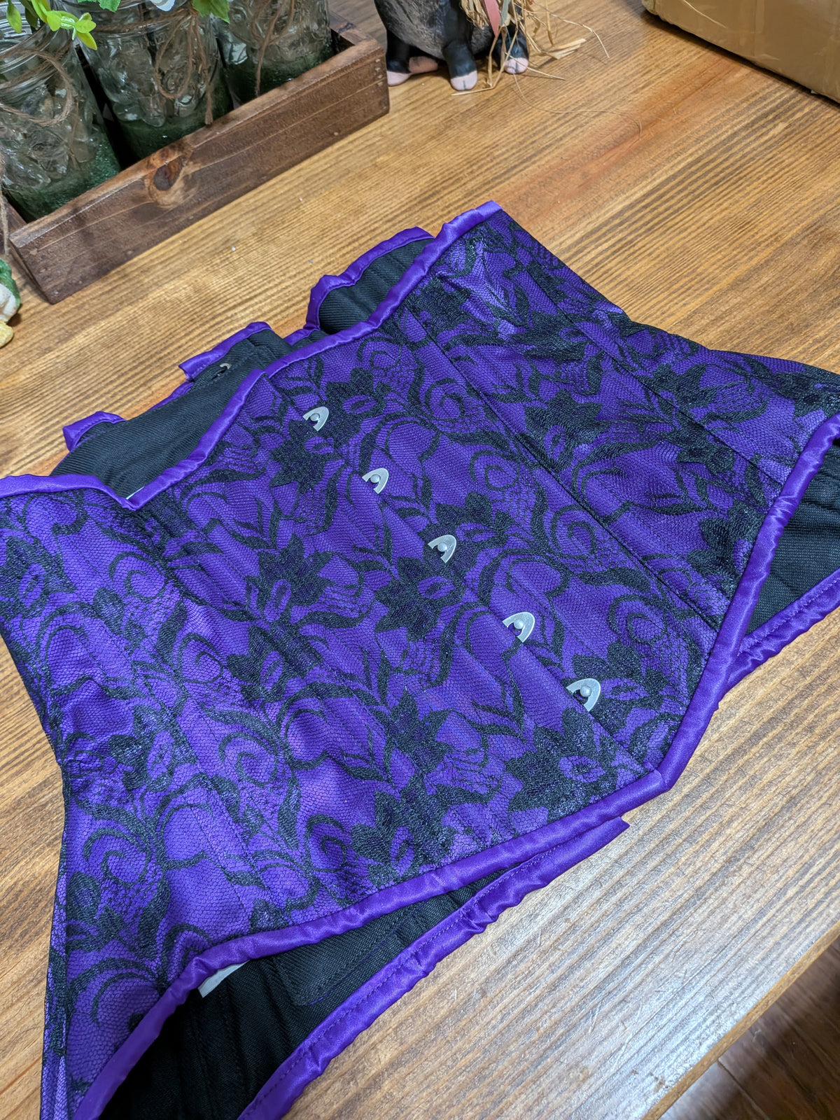 Satin and Lace Overlay Corset| Custom