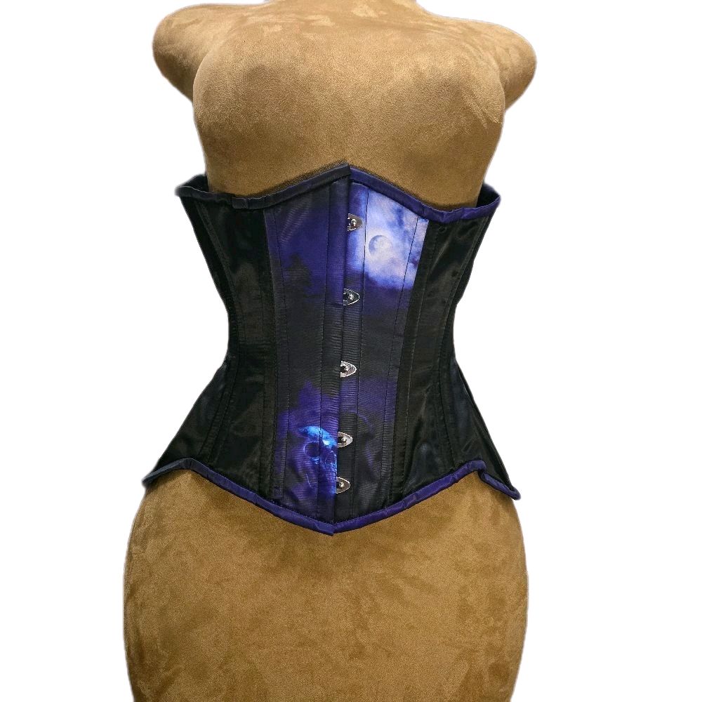 Purple| Black| Moon Skull Corset 
Signature Shape CC-706| 28” Waist Goal | 12” Length