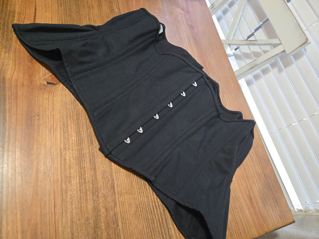 Black Cotton Corset| 40| 14.5 length| Signature Torpedo Shape