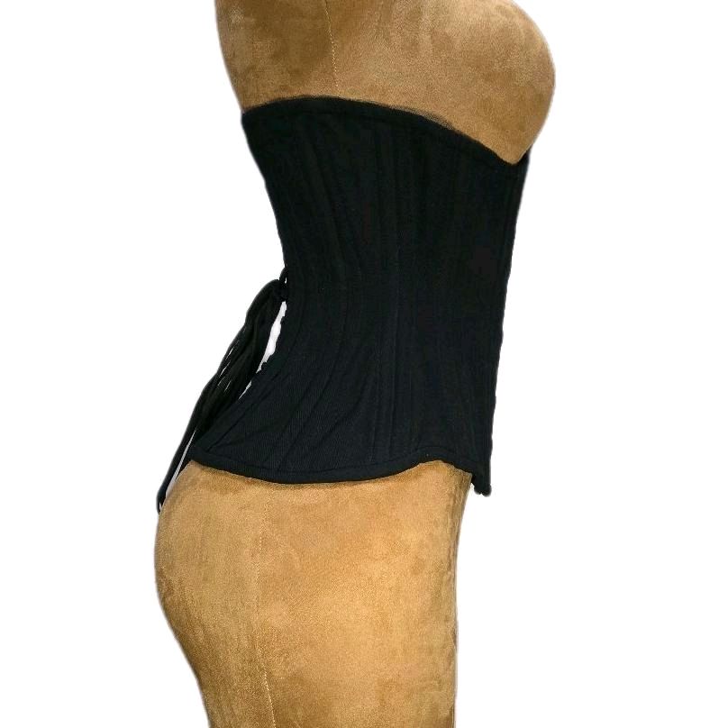 24 Waist Goal | CC-500 Signature Shape|12.5” Length Black Cotton Corset