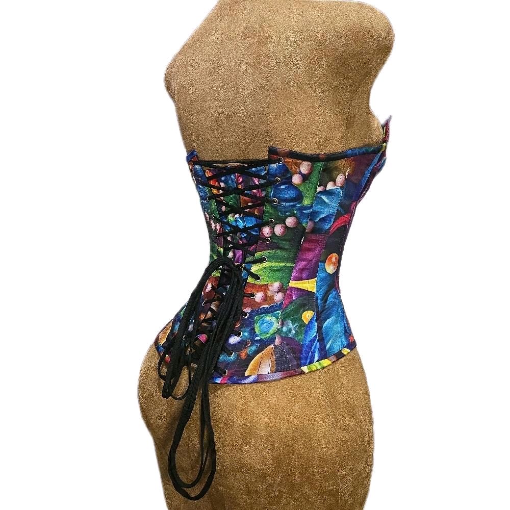 MARDI GRAS Colorful Overbust Corset 🎭
22" Waist Goal • 14" Length ✨