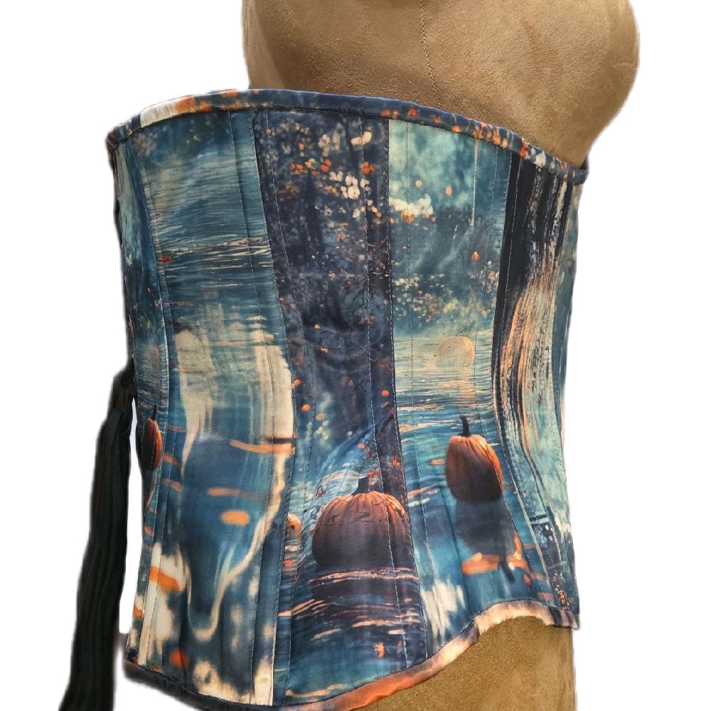 👻 Glowing Ghost & Pumpkin Corset 🌕 Signature Shape CC-500 | 42” Waist Goal | 14.5” Length