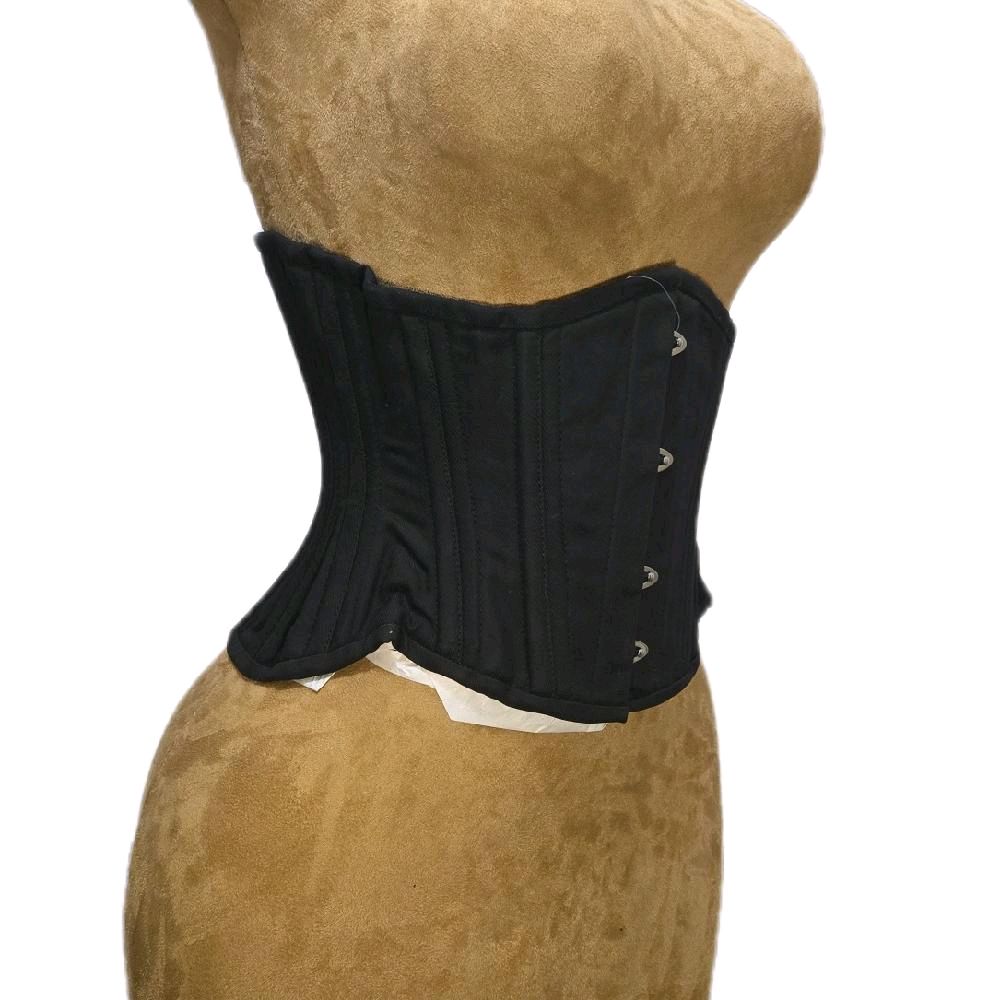 22-Inch Waist Goal | 9-Inch Length | Black Cotton Corset| Signature Shape CC-500