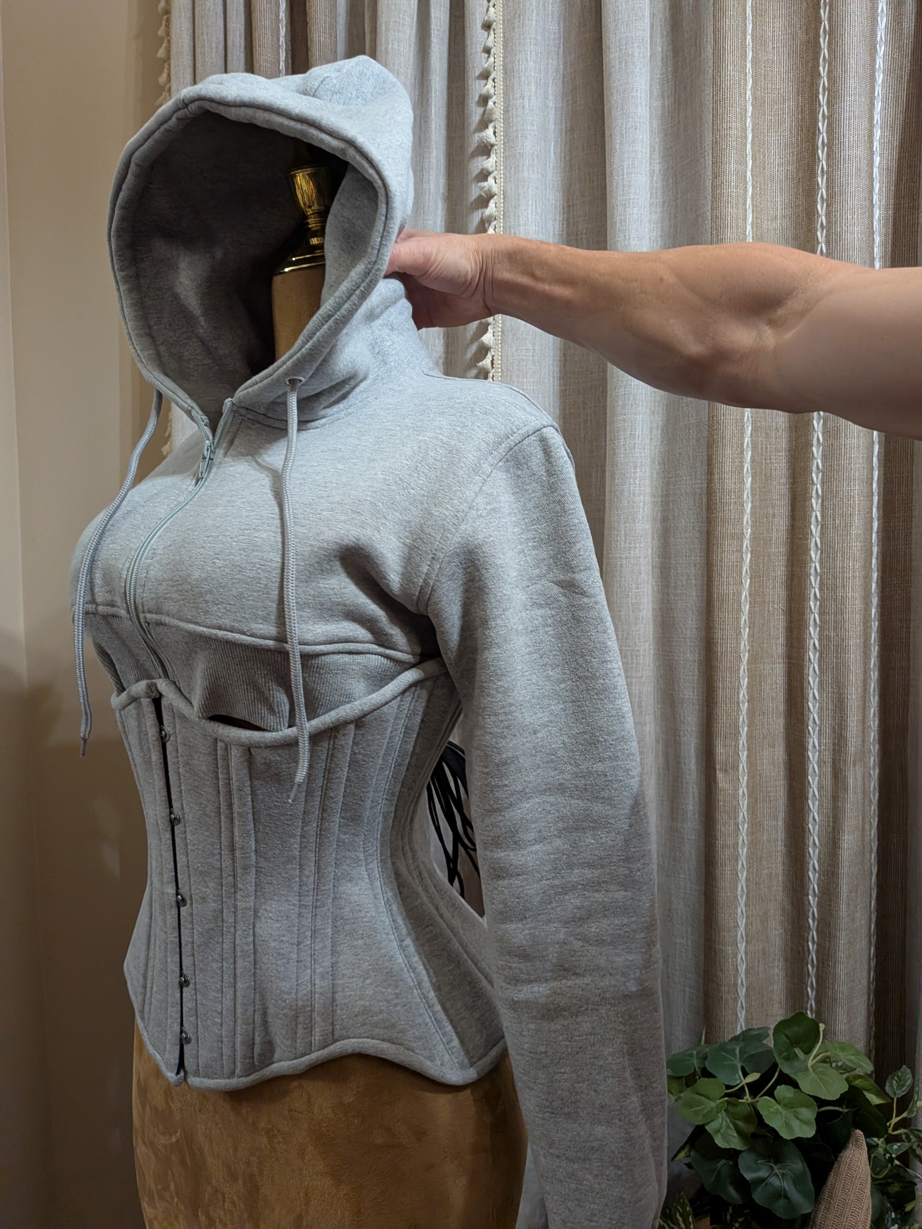 Corset Hoodie Curvy Corset Set/Medium hoodie/ 26 inch waist goal corset| Customs available /Signature Shape collection CC401