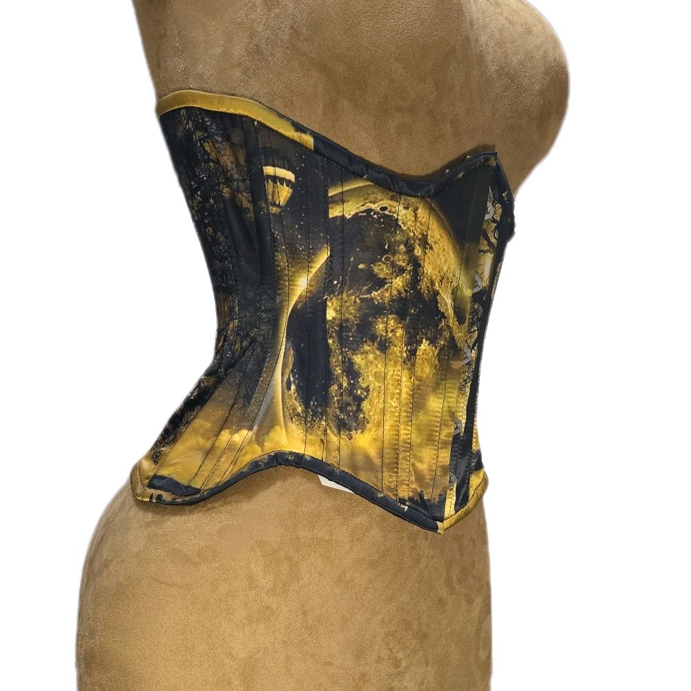20-Inch Waist Goal | 10.5" Length | Moon Tree Print Corset   Signature Shape CC706