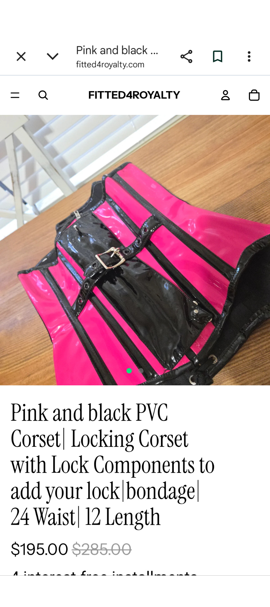 Purple GLITTER CORSET + pink pvc