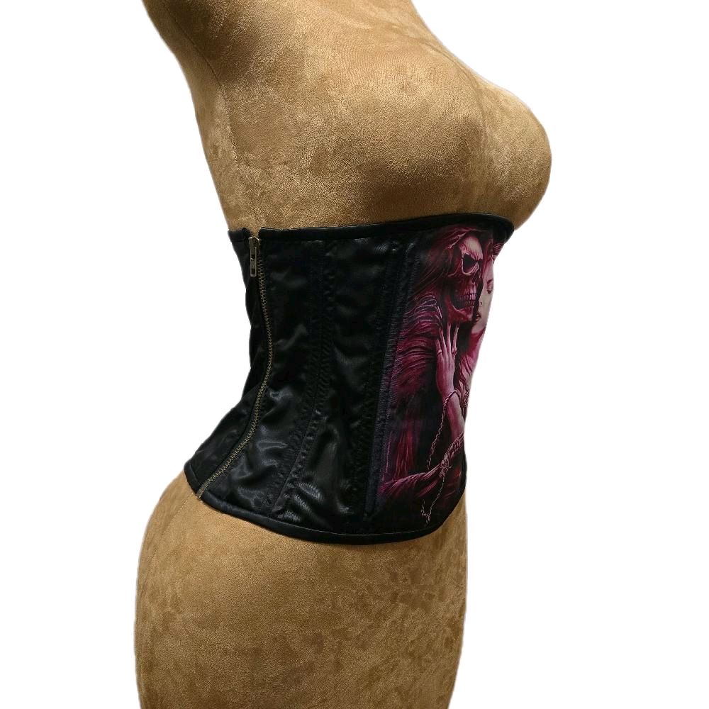 Purple Skeleton Corset | 28" Waist Goal | 12" Length | Buskless