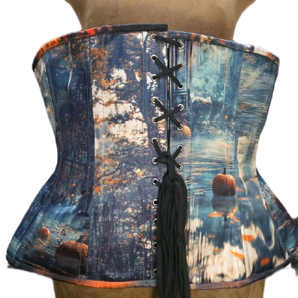 👻 Glowing Ghost & Pumpkin Corset 🌕 Signature Shape CC-500 | 42” Waist Goal | 14.5” Length