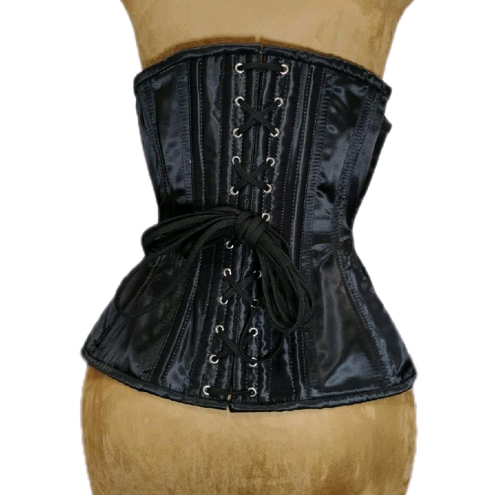 Lover’s Tarot Corset | Black & White | Steel-Boned Waist Training | 30″ Waist Goal | 12.5″ Length