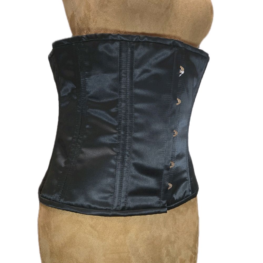 Black Satin “Sleeper” Corset – Signature Shape CC605| 40" Waist Goal| 14.5" Length