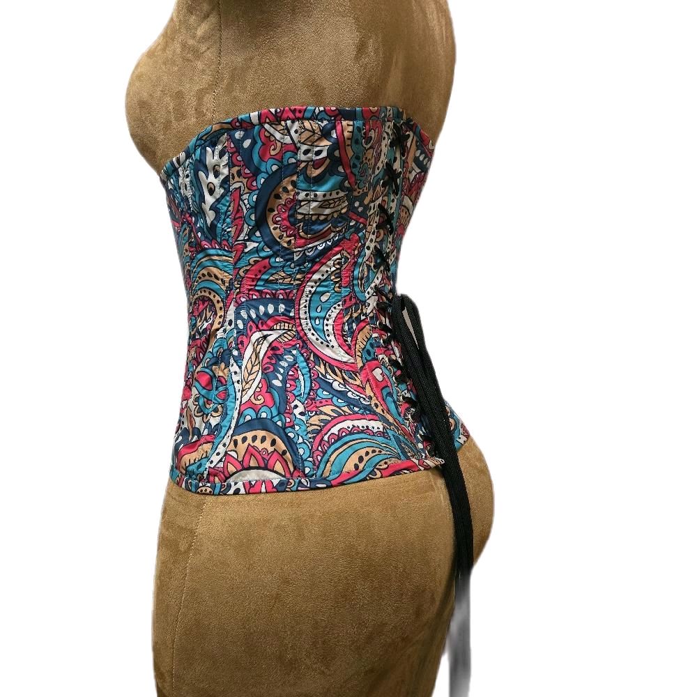 Paisley Spiral Design Corset – 28-Inch Waist Goal | 12.5-Inch Length |