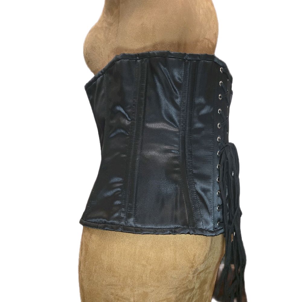 Black Satin “Sleeper” Corset – Signature Shape CC605| 42" Waist Goal| 14.5" Length