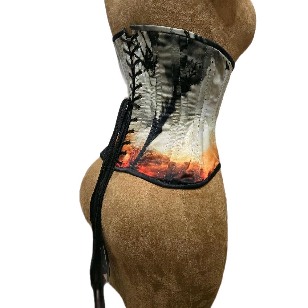 White Woods Swing-Style Corset | 24" Waist Goal | 11" Length