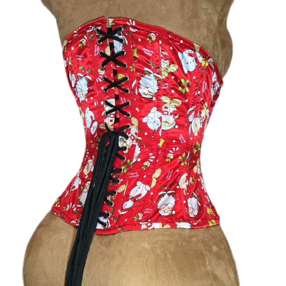 Merry Christmas Holiday Corset | 26” Waist Goal | 12” Long | Snowman, Santa & Reindeer ️Waist-training body shaper