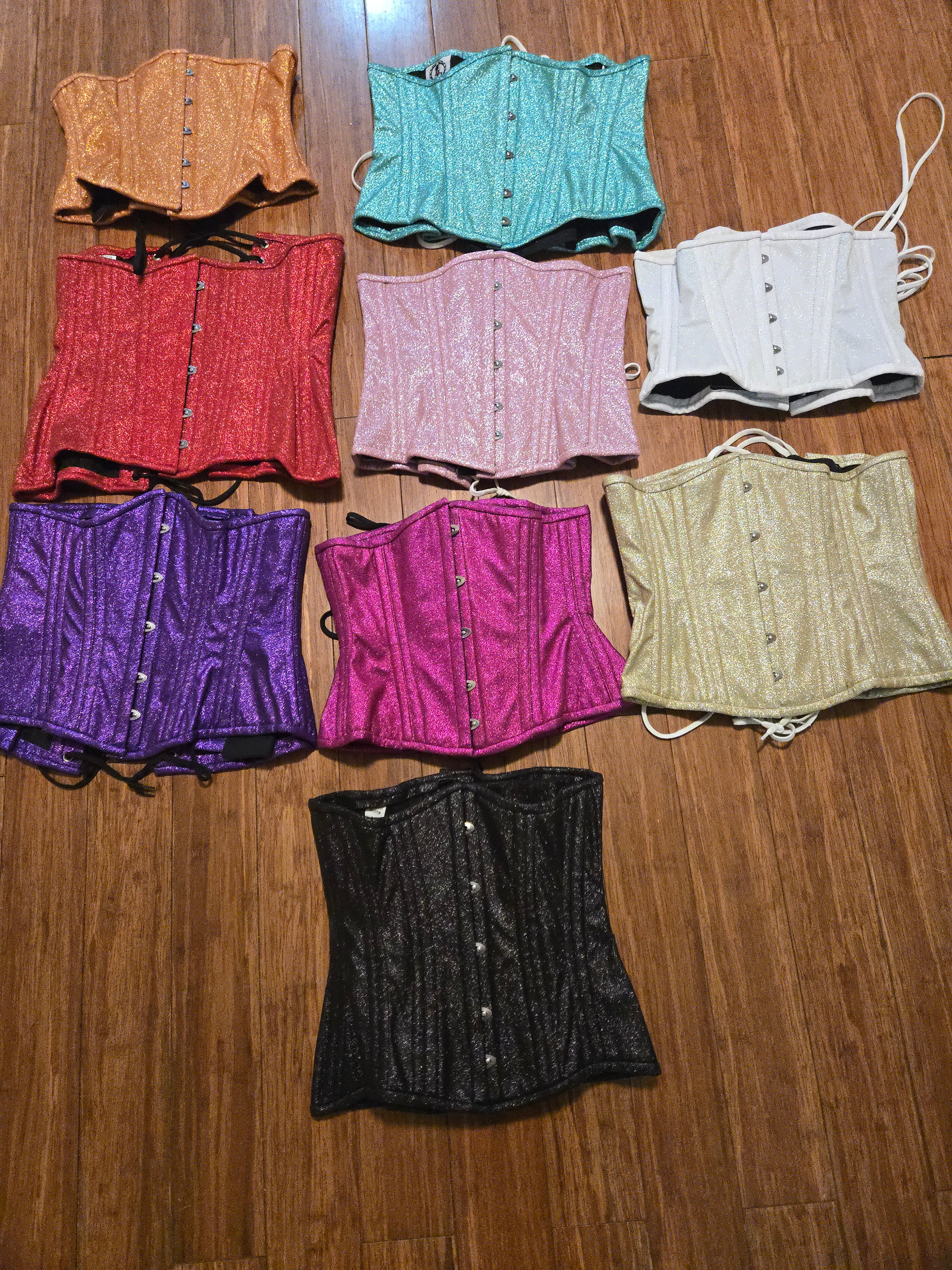 Glitter Corsets- Ready to Ship-flawed