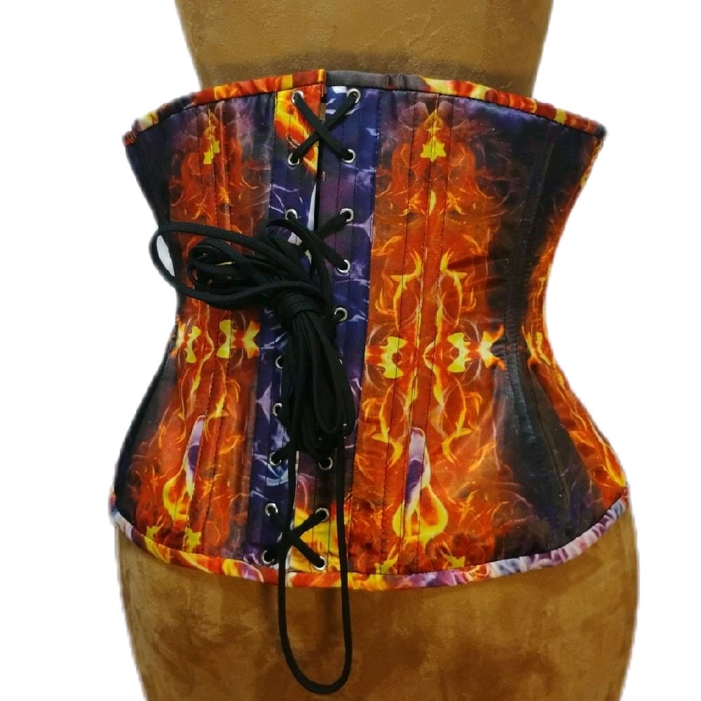 Twin Flame Printed Waist Training Corset | 34-Inch Waist Goal | 12.5"