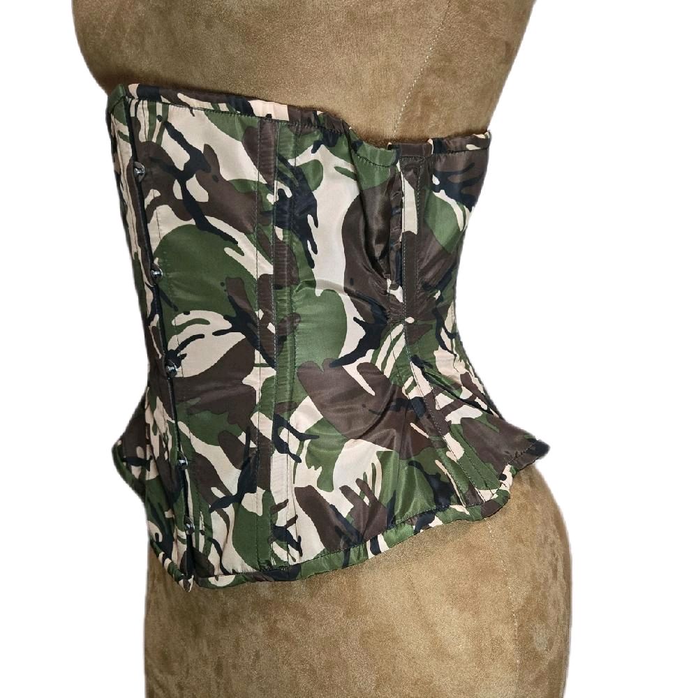 Green Camo Corset — 26 Waist Goal, 13" Length
