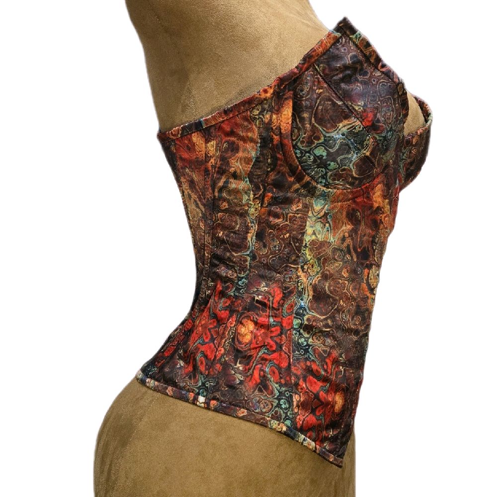 22–23” Waist Goal | 14” Length Corset|Molten marble magic