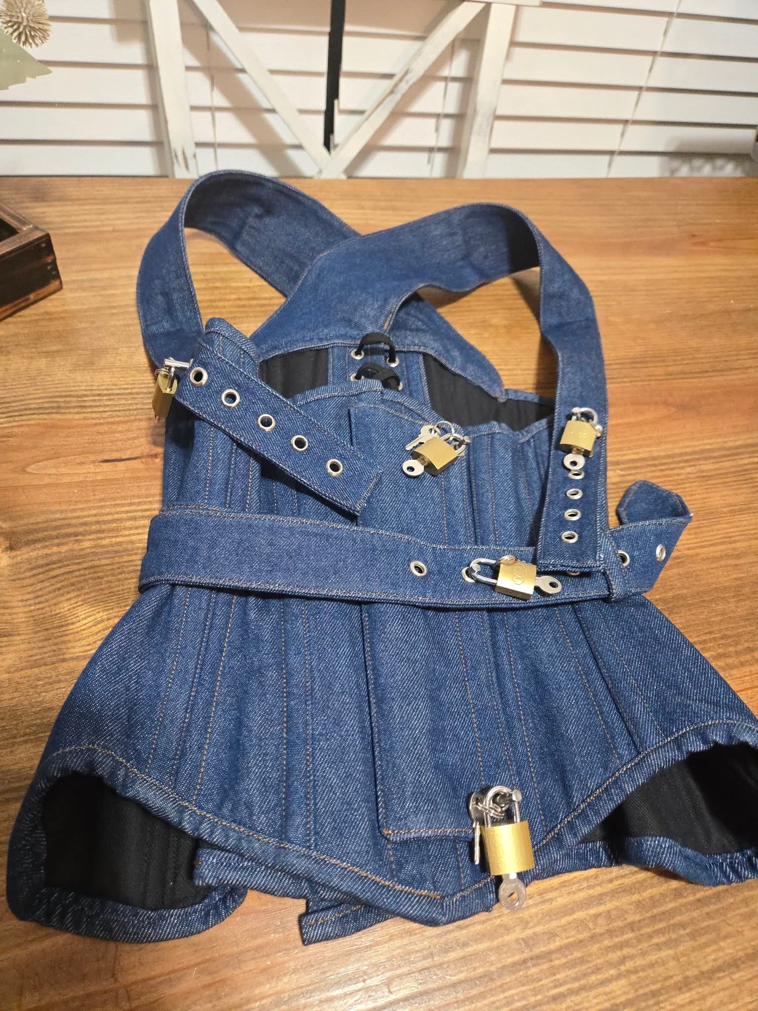 Make it leather Criss cross locking + add wrist straps includes shipping and fees