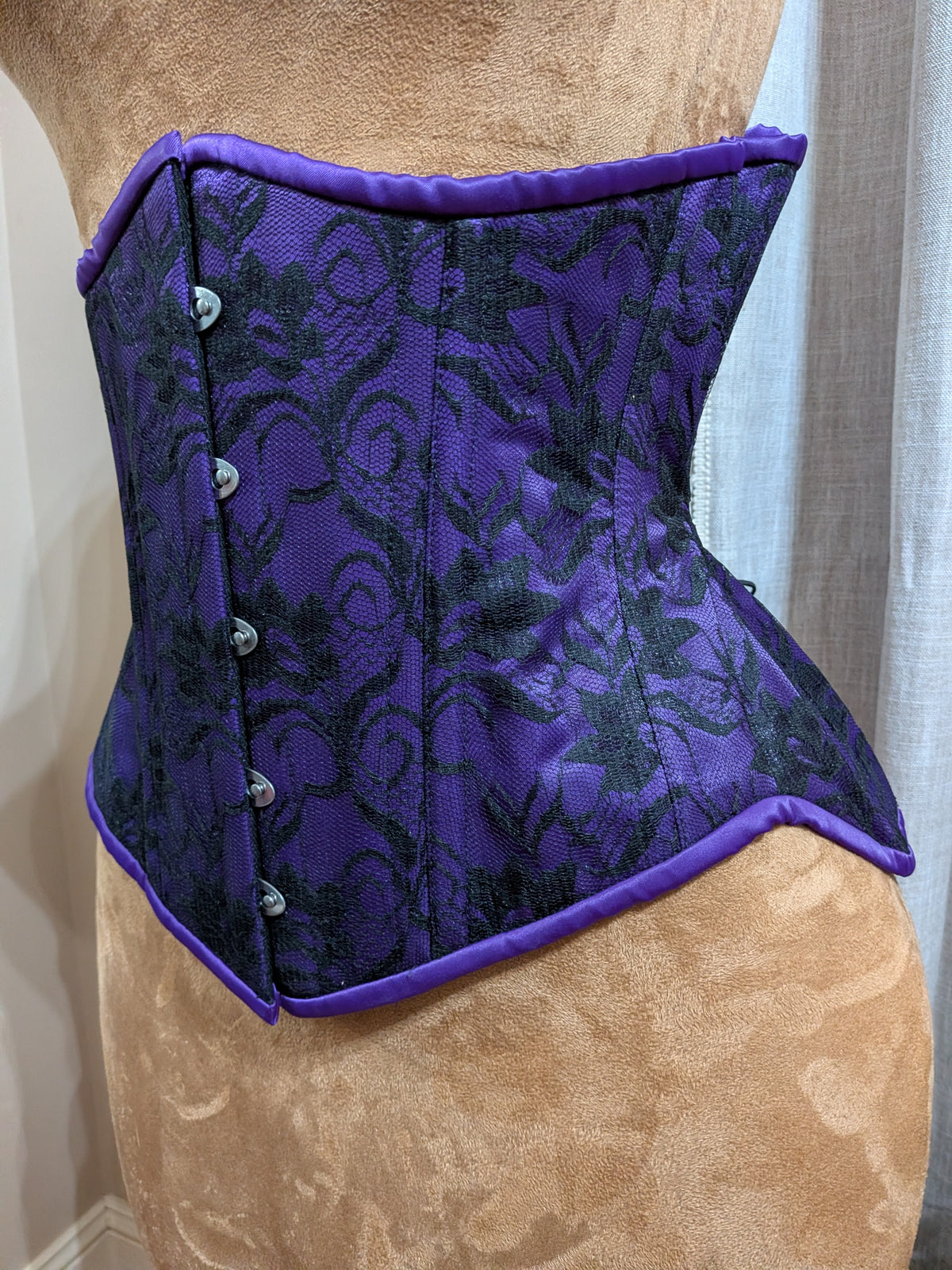 Satin and Lace Overlay Corset| Custom