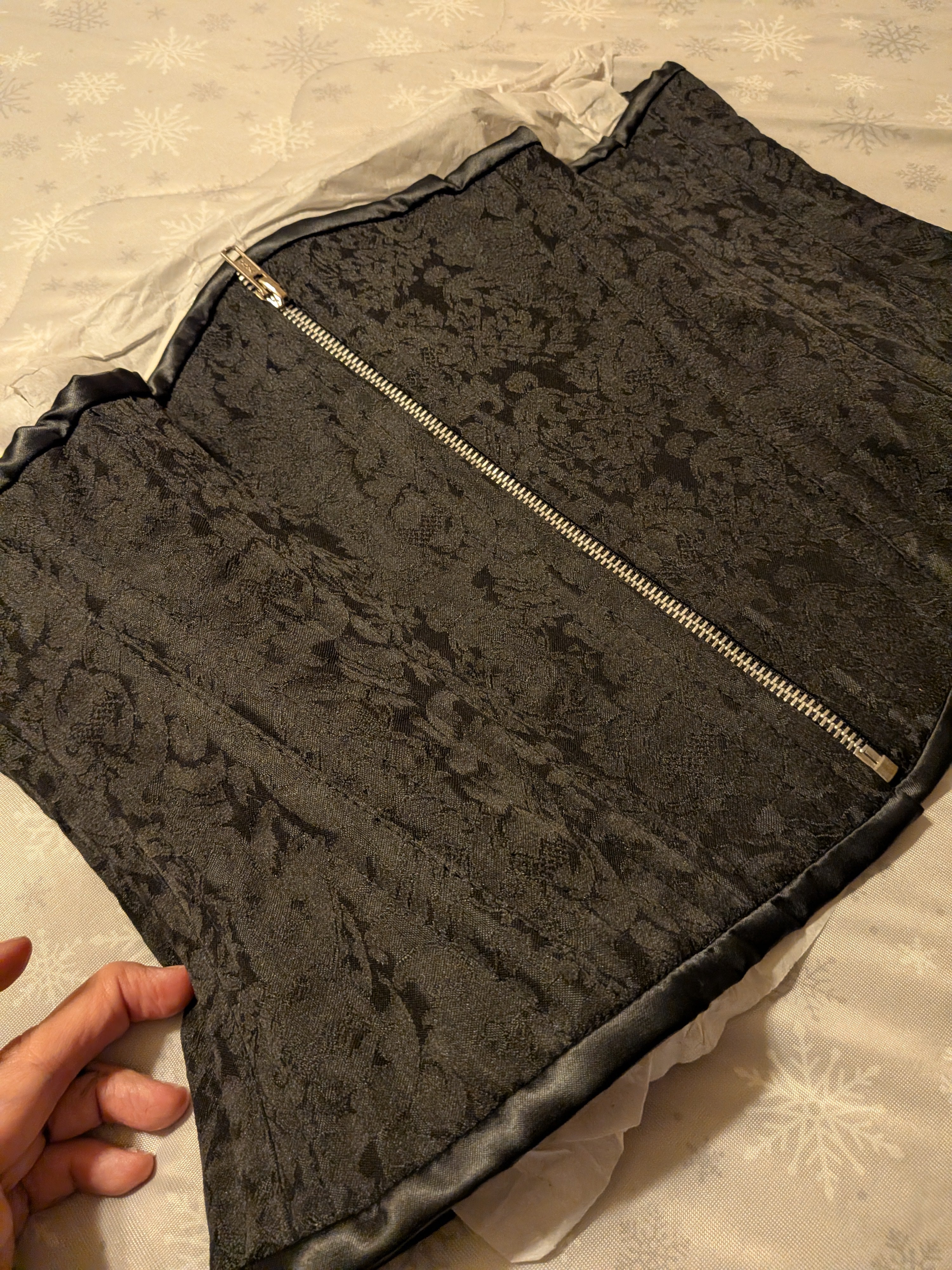 Black Brocade Zipper Waist Training Corset — Signature Shape CC-604 (34” Waist Goal, 12” Length)
