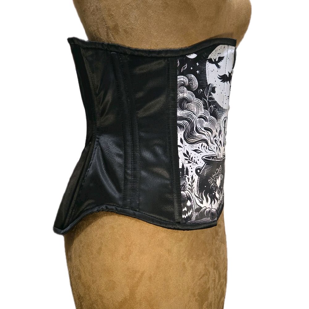 🖤 Witchy Cauldron & Full Moon Corset 🌕 Signature Shape CC-809 | 34” Waist Goal | 12” Length
