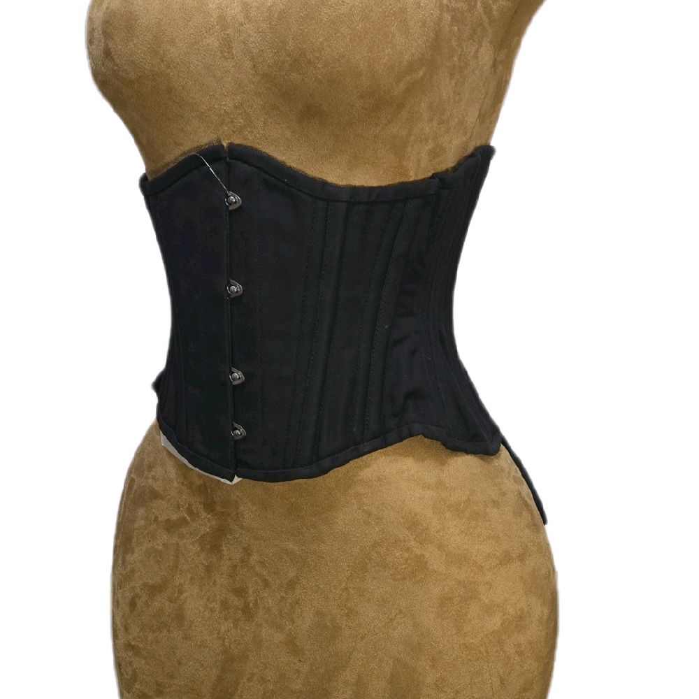 22-Inch Waist Goal | 9-Inch Length | Black Cotton Corset| Signature Shape CC-500