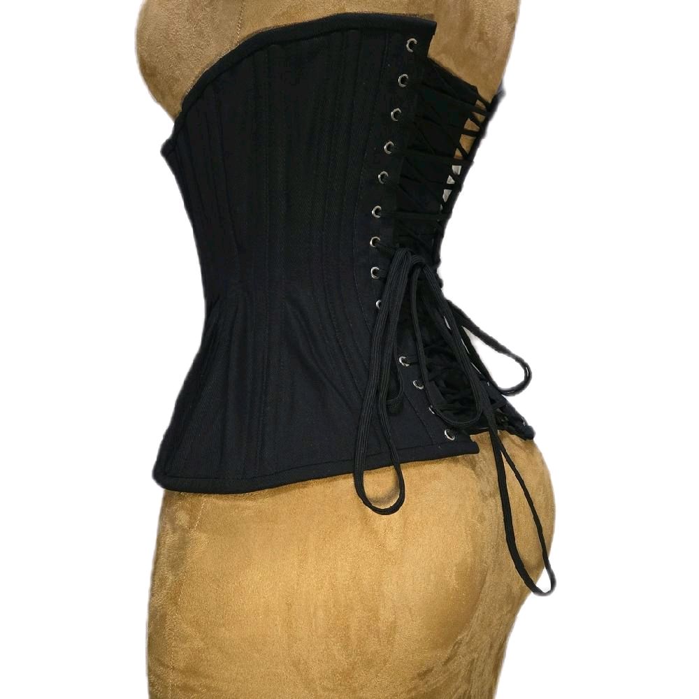 22” Waist Goal | 13” Length | Black Cotton Corset|Signature Shape CC-809 👑