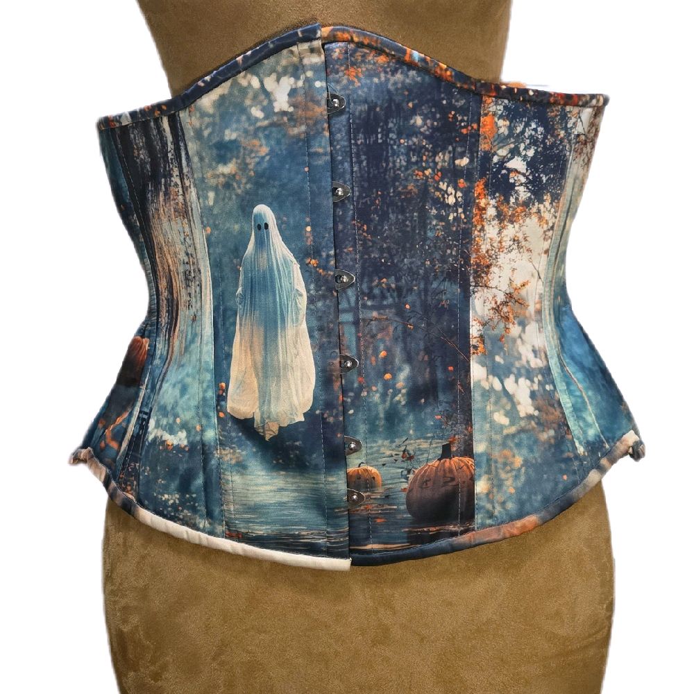 👻 Glowing Ghost & Pumpkin Corset 🌕 Signature Shape CC-500 | 42” Waist Goal | 14.5” Length