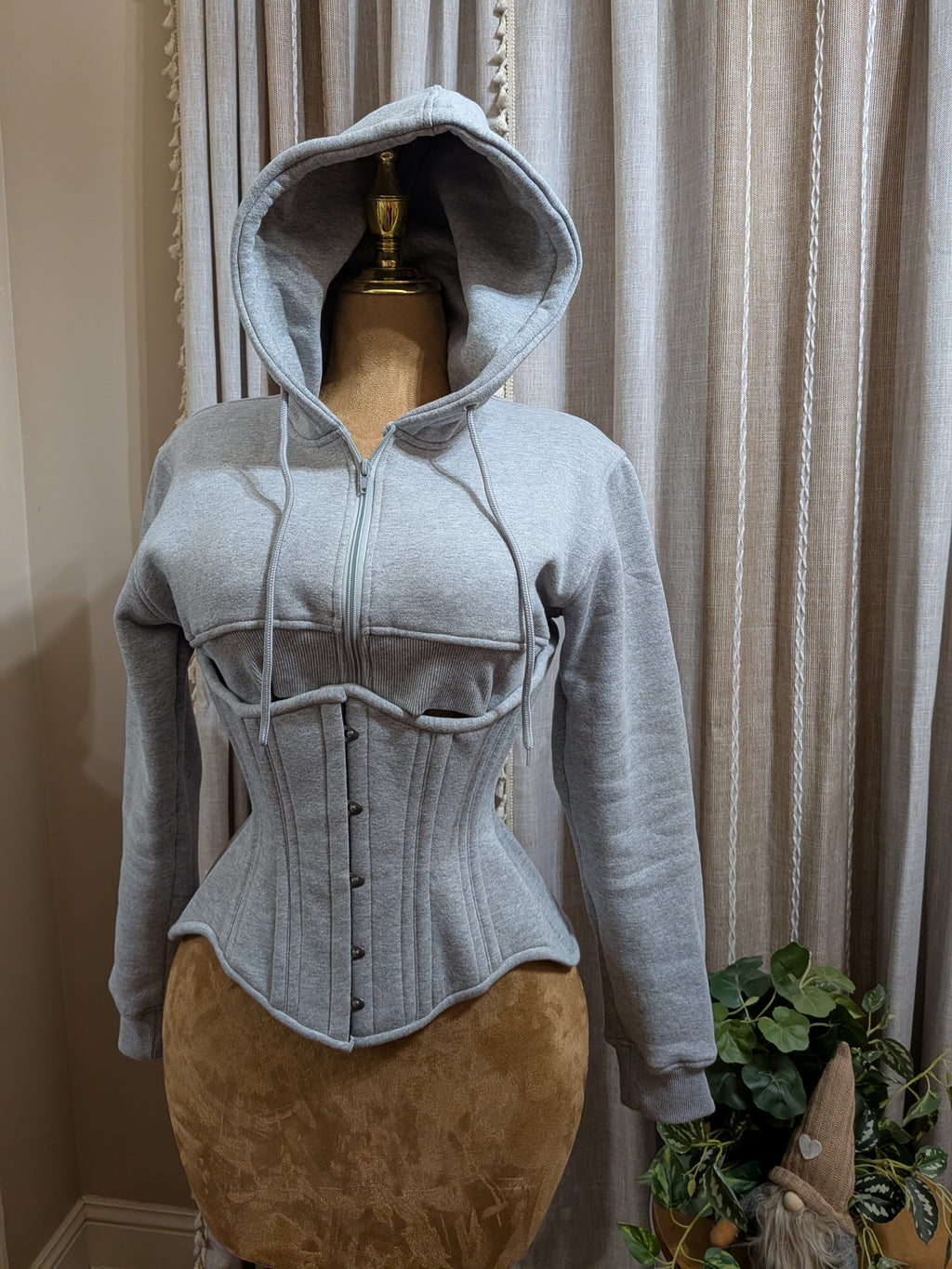 Corset Hoodie Curvy Corset Set/Medium hoodie/ 26 inch waist goal corset| Customs available /Signature Shape collection CC401