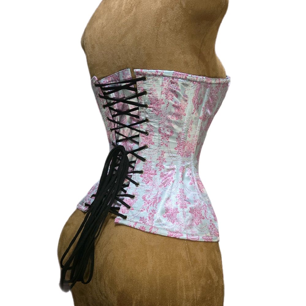 22–23” Waist goal | 14” length | Overbust  Floral Rose Elegance Corset
