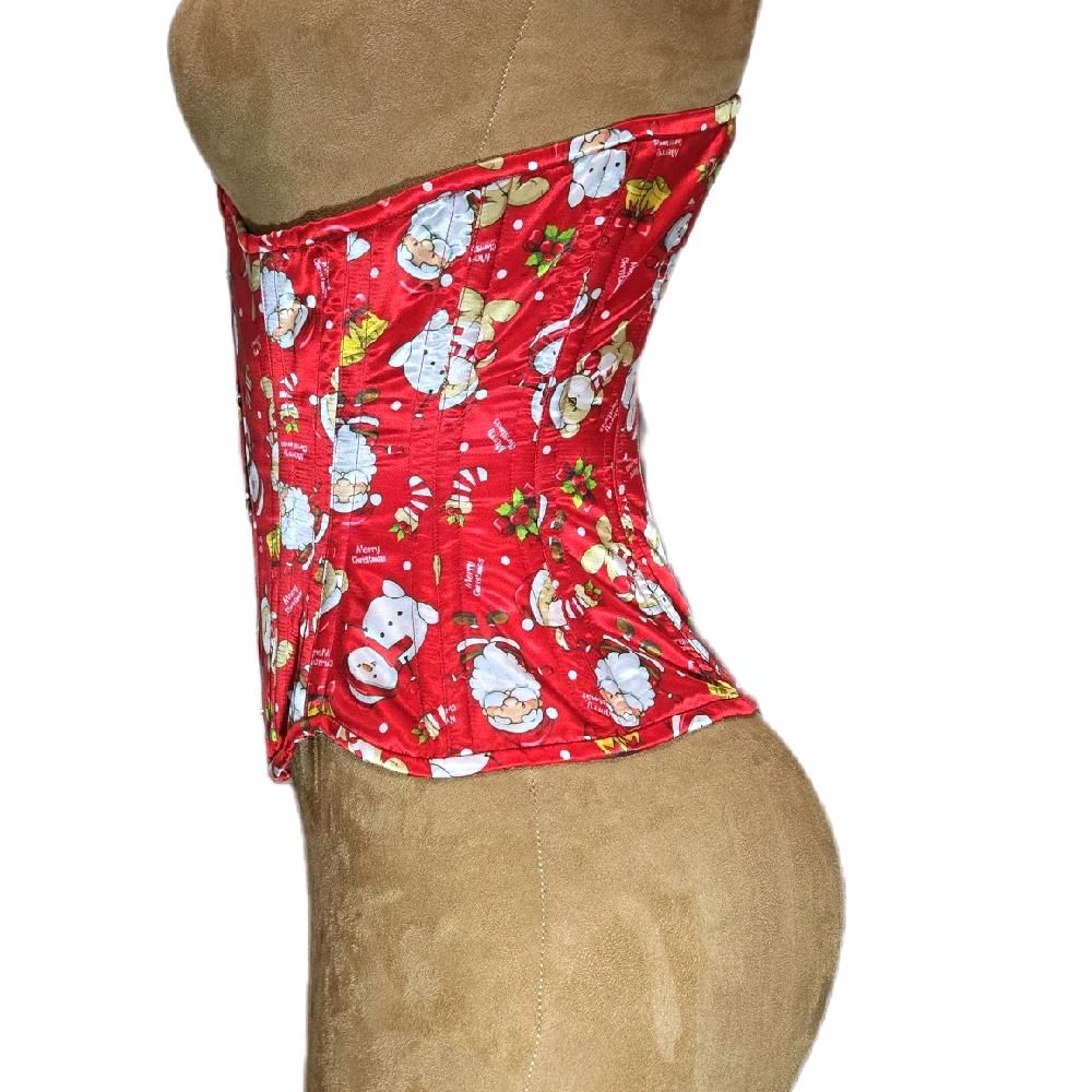 Merry Christmas Holiday Corset | 26” Waist Goal | 12” Long | Snowman, Santa & Reindeer ️Waist-training body shaper