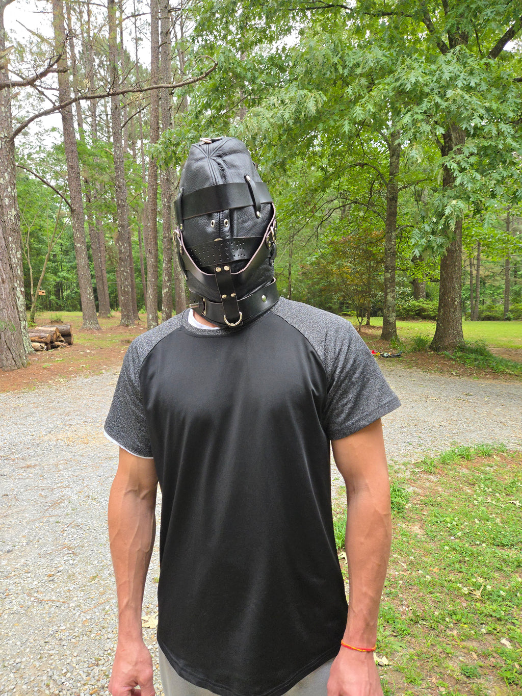 Handcrafted Genuine Leather Sensory Hood Mask (Custom Made)