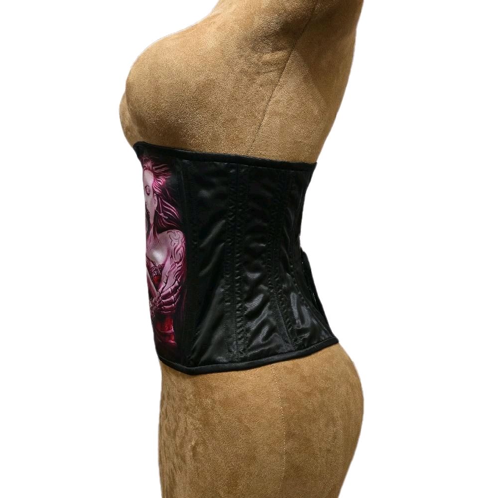 Purple Skeleton Corset | 28" Waist Goal | 12" Length | Buskless