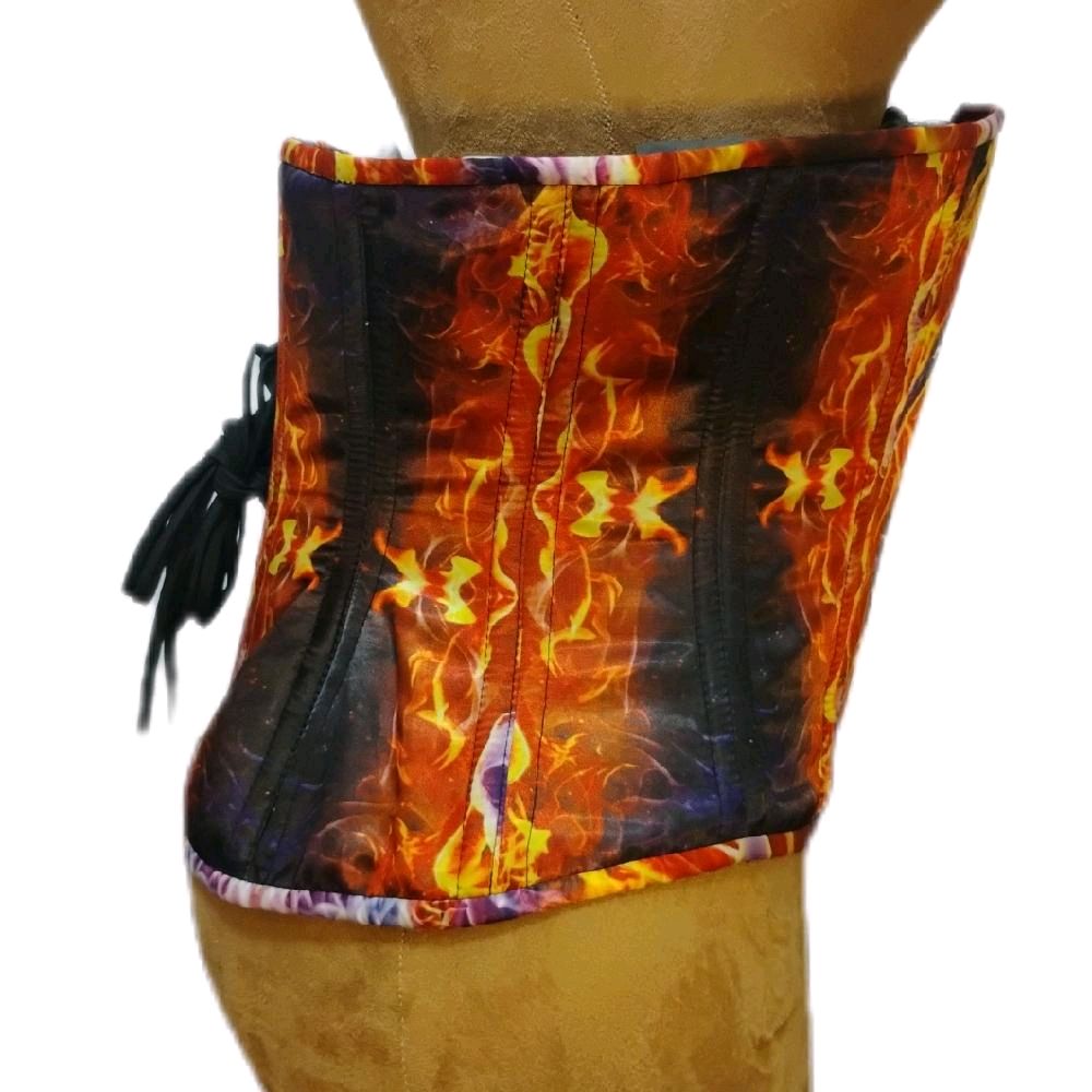 Twin Flame Printed Waist Training Corset | 34-Inch Waist Goal | 12.5"