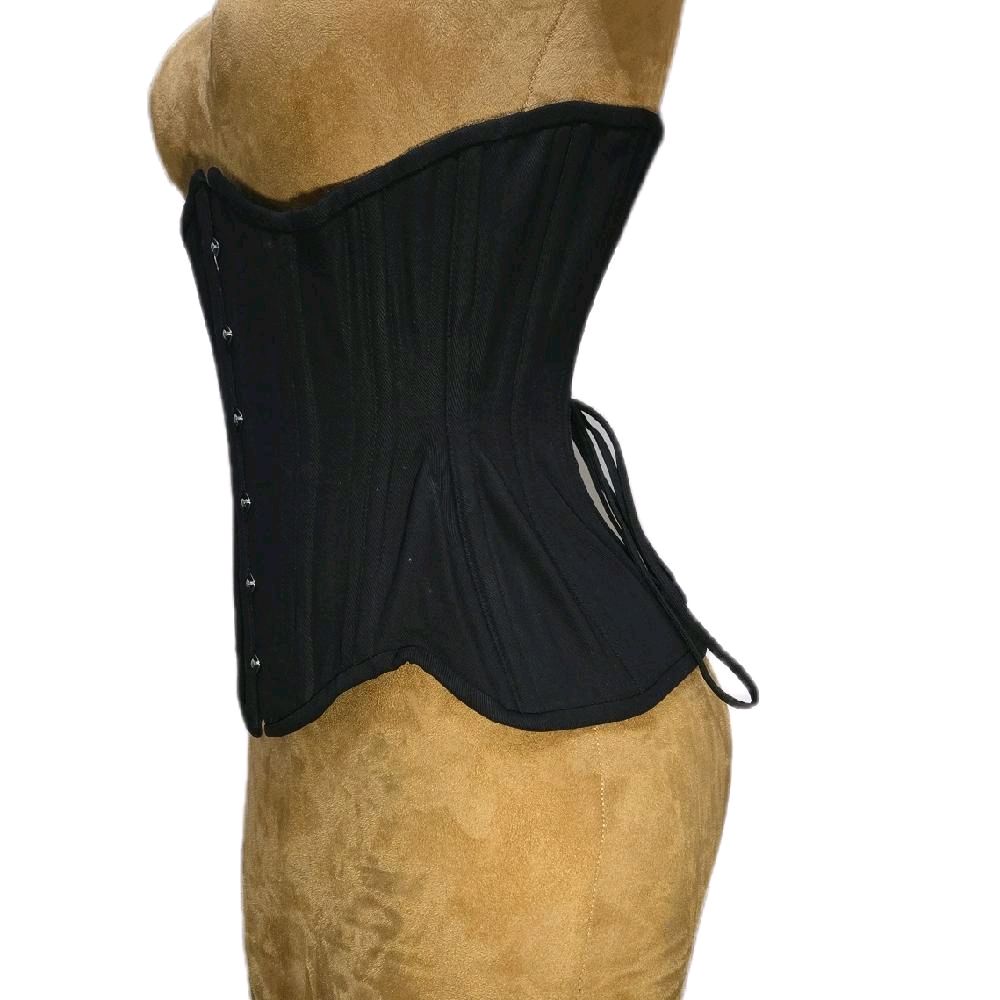 22” Waist Goal | 13” Length | Black Cotton Corset|Signature Shape CC-809 👑