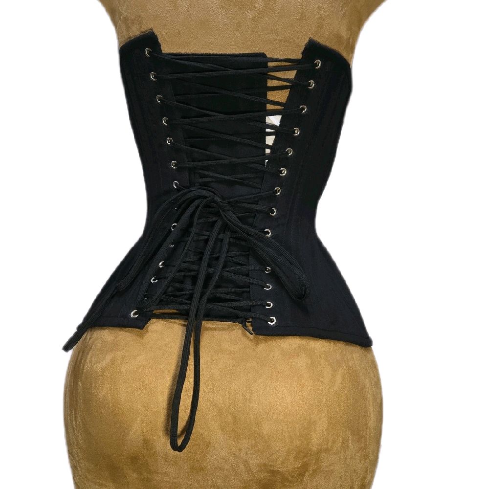 22” Waist Goal | 13” Length | Black Cotton Corset|Signature Shape CC-809 👑