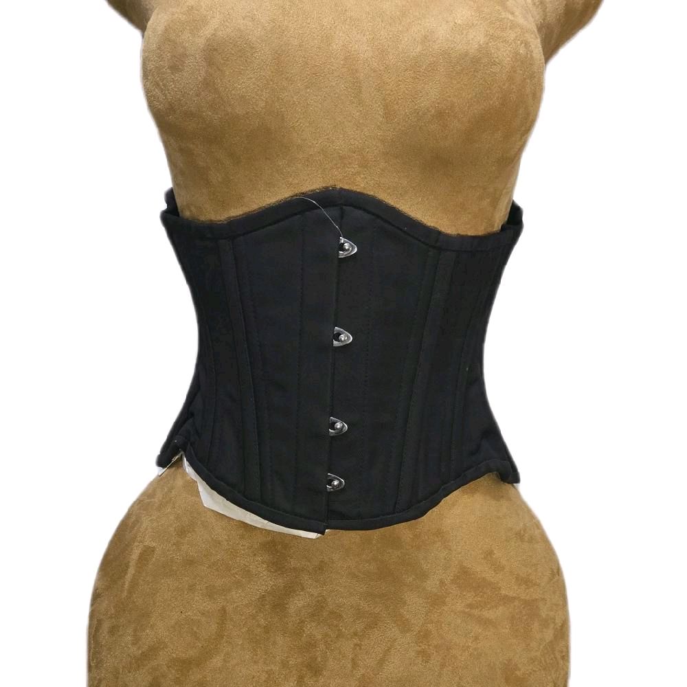 Waist Training 22-Inch Waist Goal | 11-Inch Length |Black Cotton Corset| Signature Shape CC-500
