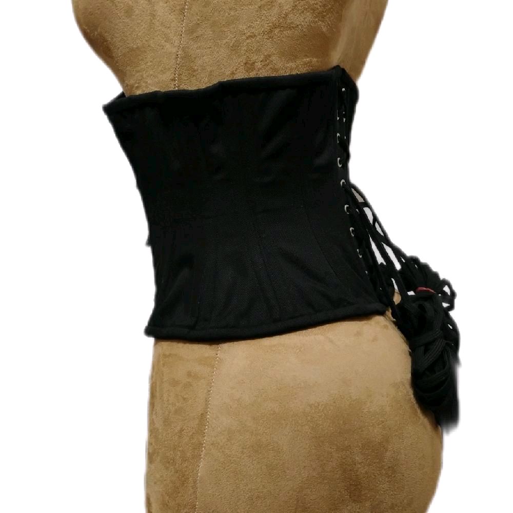 Black Cotton Waist Training Corset Swing Clasps| 26 Waist Goal| 10.5 length