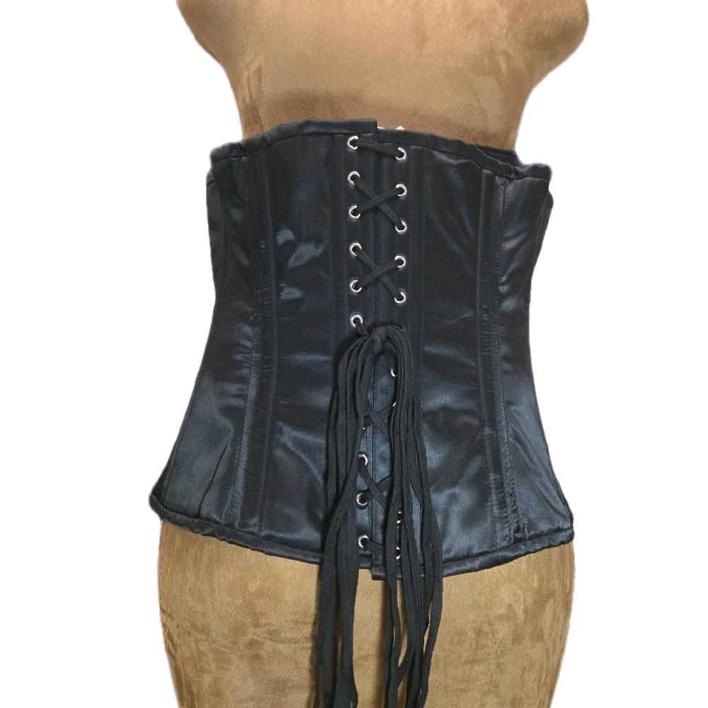 Black Satin “Sleeper” Corset – Signature Shape CC605| 42" Waist Goal| 14.5" Length