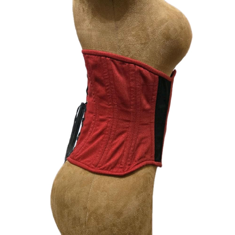 Maroon & Black Corset – 28" Waist Goal | 11" Length