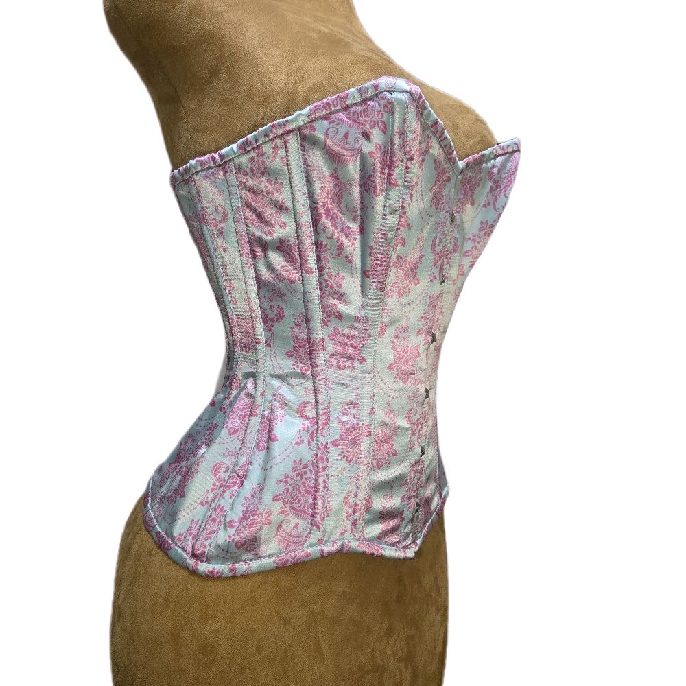 22–23” Waist goal | 14” length | Overbust  Floral Rose Elegance Corset