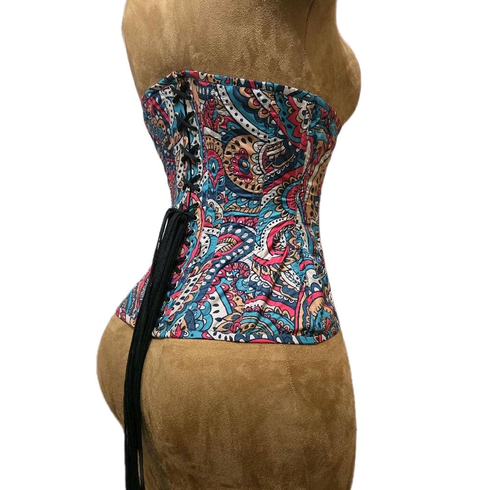 Paisley Spiral Design Corset – 28-Inch Waist Goal | 12.5-Inch Length |