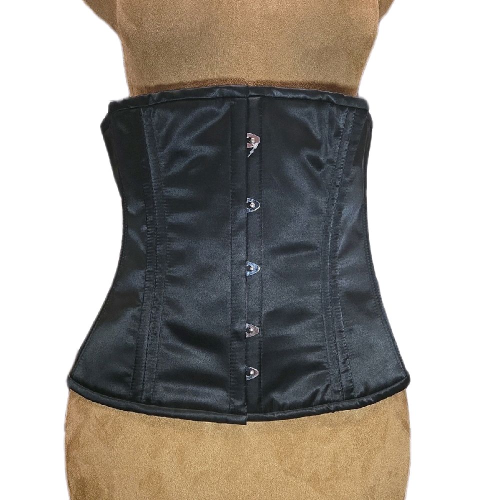 Black Satin “Sleeper” Corset – Signature Shape CC605| 42" Waist Goal| 14.5" Length